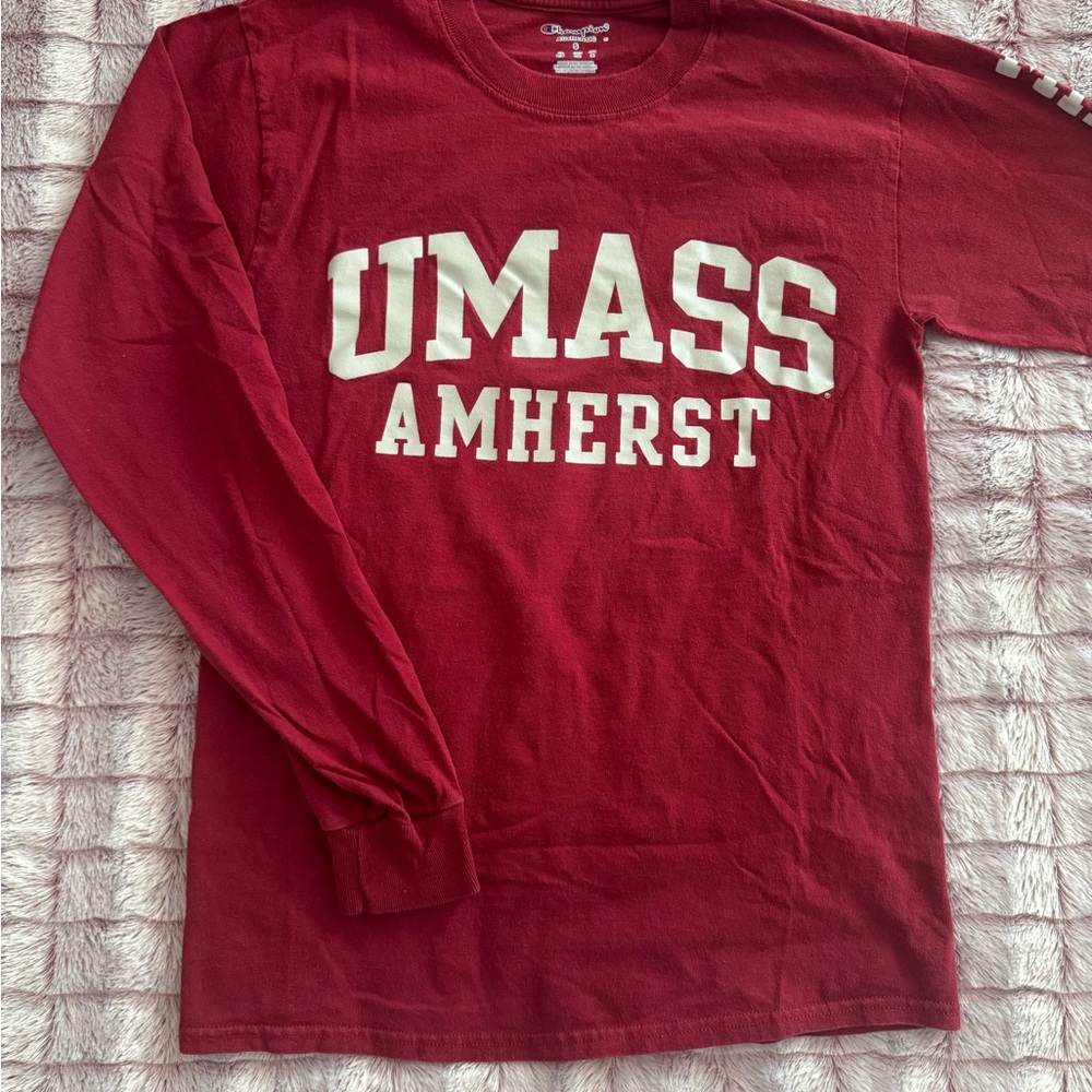 Champion UMass Amherst Red Long Sleeve Shirt